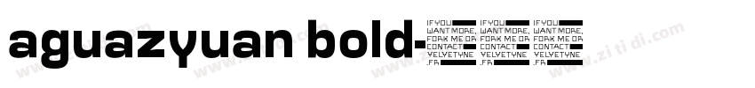 aguazyuan bold字体转换